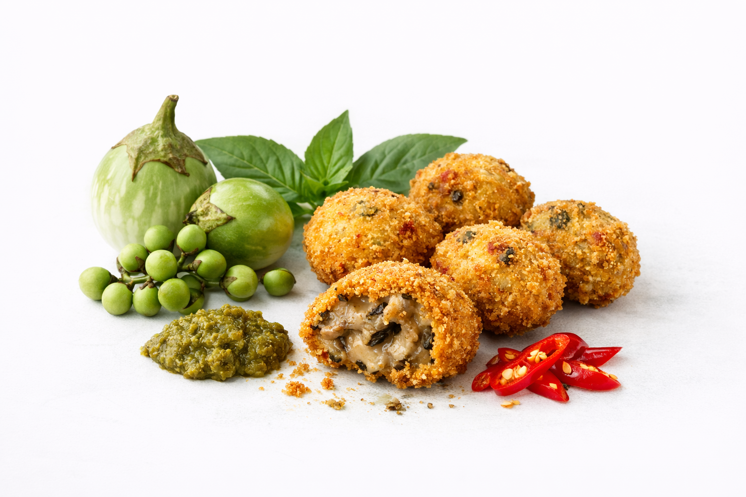 Thai Green Curry Chicken Kroket De Luxe